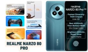 Realme Narzo 80 Pro 5G mobile comes with MediaTek Dimensity 7400 processor, and 6000mAh battery—top budget 5G phone.